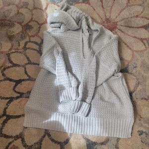 Hooded gray sweater